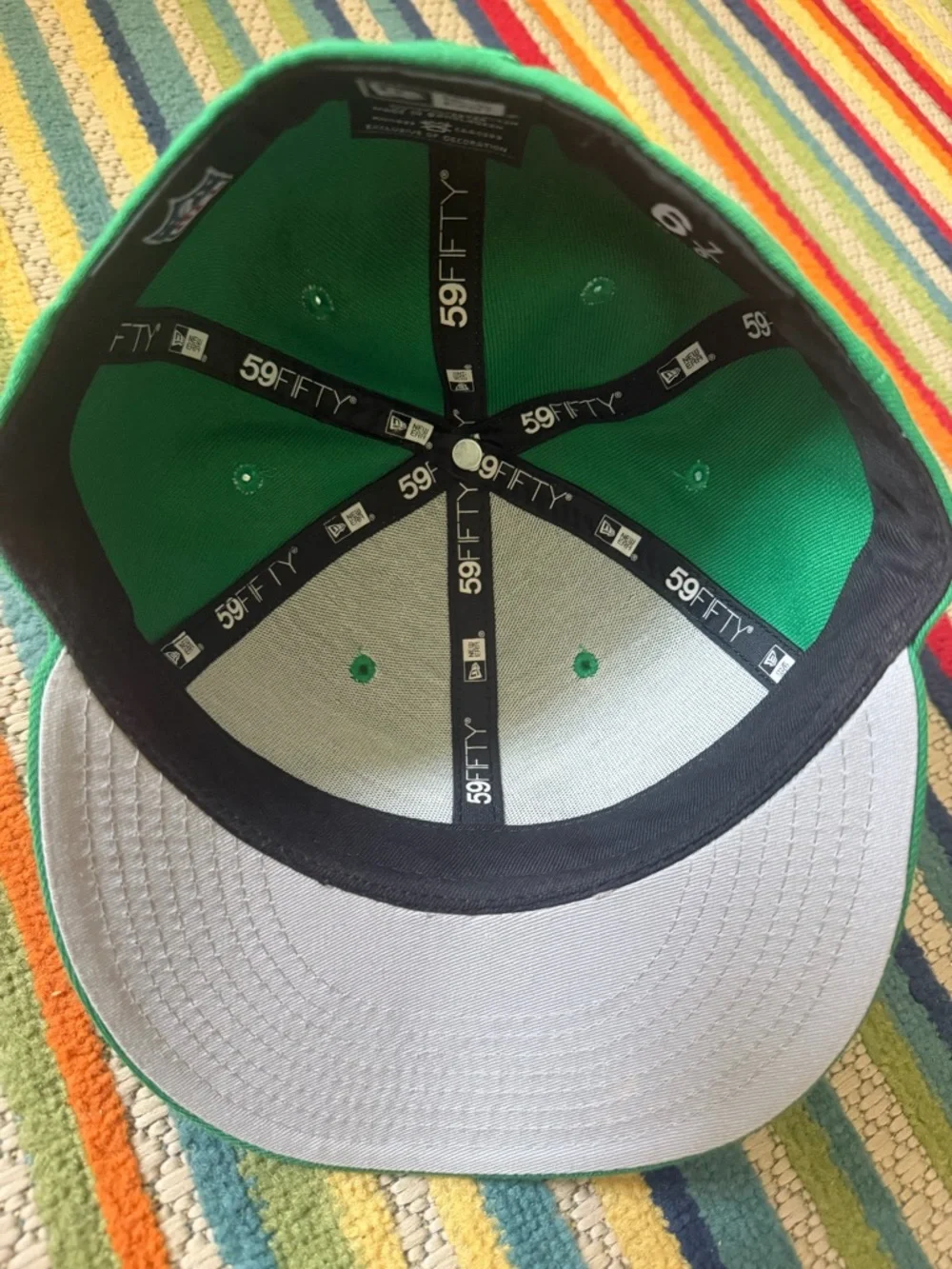 Youth Philadelphia Eagle Embroidered Kelly Green Fitted Hat
